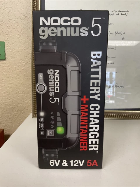 Noco GENIUS 5, 5 Amp Automatic Smart Charger & Maintainer, 6V & 12V SHIPS FREE