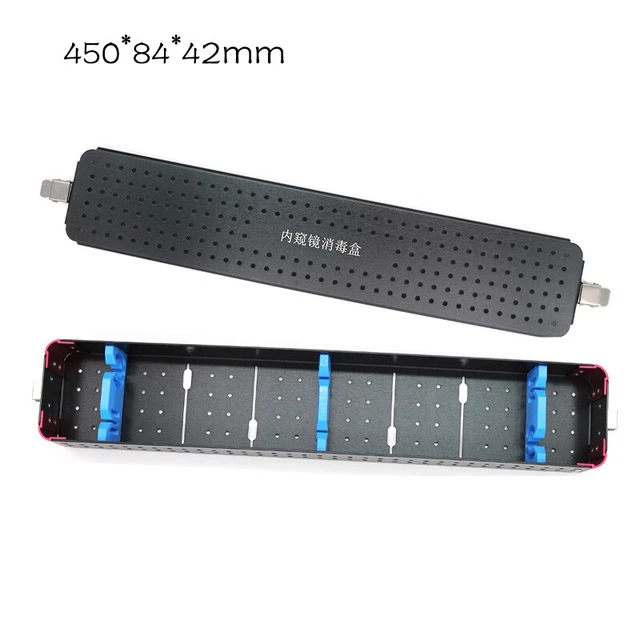 Endoscope Sterilization Box Tray Case Surgical Instruments Box 450mm*84mm*42mm