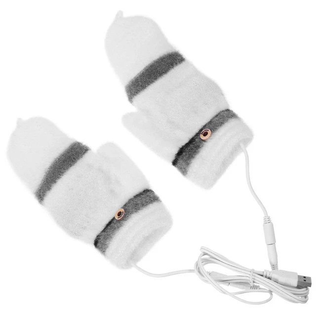 Winter Heating Gloves Warm for Outdoor Laptop Knitting Heated Double Sided