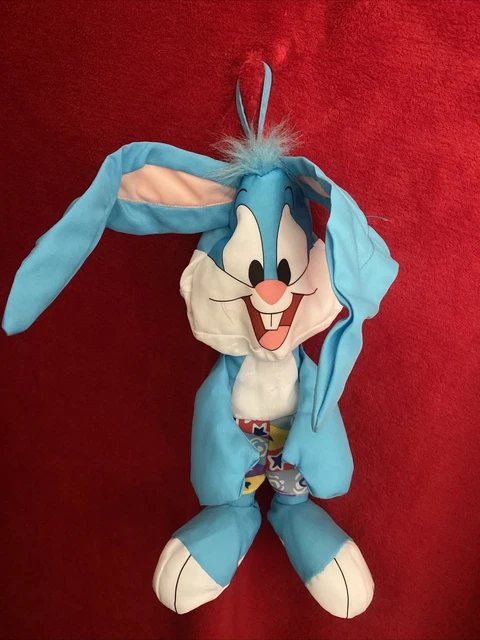 🇫🇷 Peluche Doudou Lapin Bug bunnys Bleu Rose Micro Billes 45 Cm PLAYSKOOL