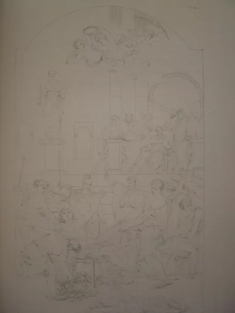 Gravure Martyre Saint Laurent Eglise Saint Germain l'Auxerrois Eustache Le Sueur