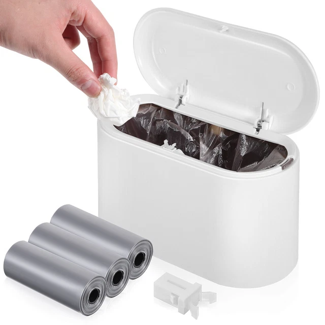 Cesta de basura de escritorio con cubo contenedor cesta de residuos de escritorio Pp