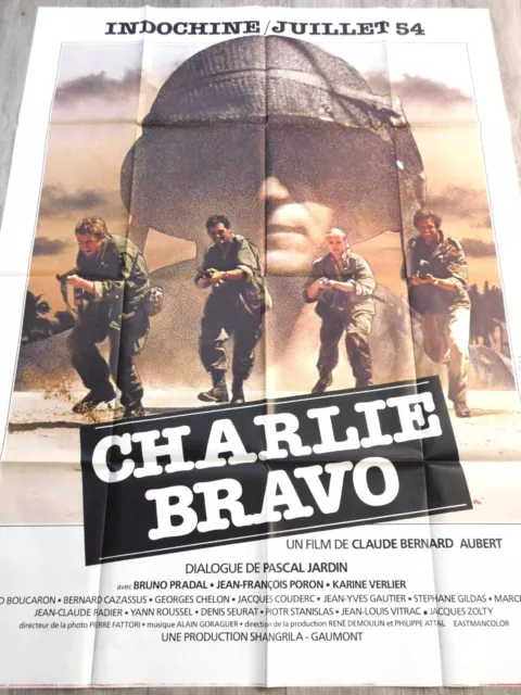 Charlie Bravo Affiche ORIG Poster 120x160cm 47"63 1980  Indochine Bernard-Aubert