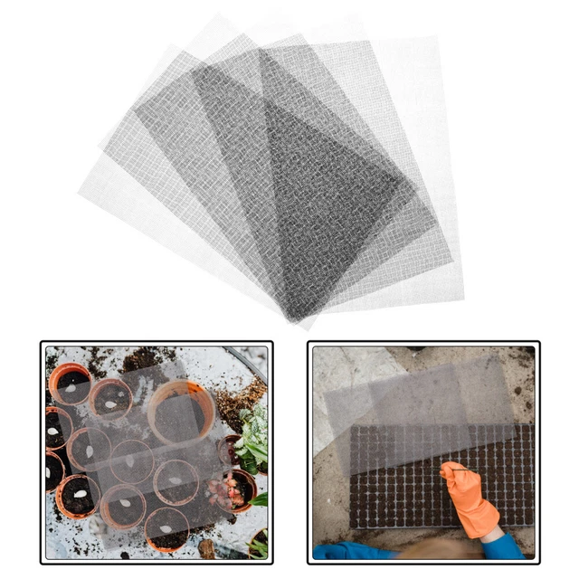 Mesh de trou de pot de fleur: 5pcs Bonsaï Pot Mesh Mesh Trou Drainage Écran de