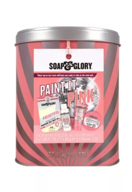 Soap & Glory Original Pink Collec-tin Tin Ladies Christmas Birthday Gift Set NEW