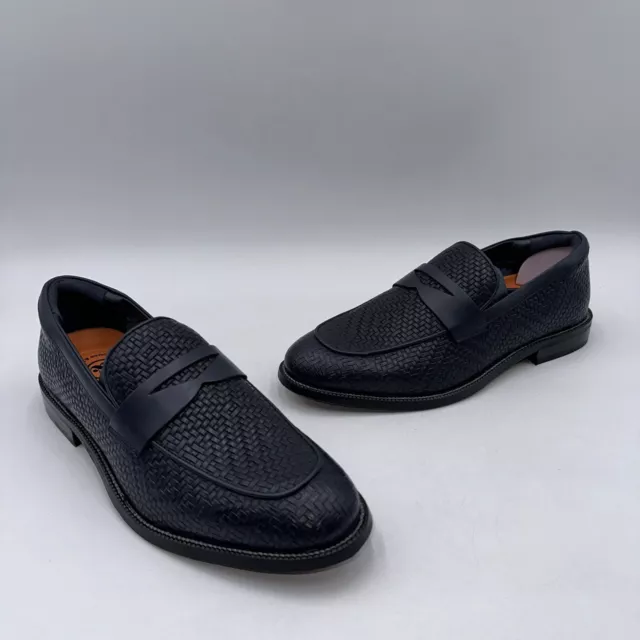THOMAS & VINE Mens Leather Slip-On Woven Loafers Shoes Size 9 M $34.99 ...