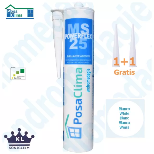 MS POLIMERO HANNO 290ML BIANCO Sigillatura professionale del serramento