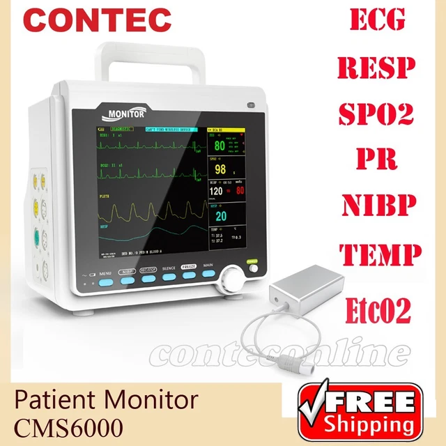 VITAL SIGNS PATIENT Monitor 6-Parameters Hospital ICU CCU Monitor ...