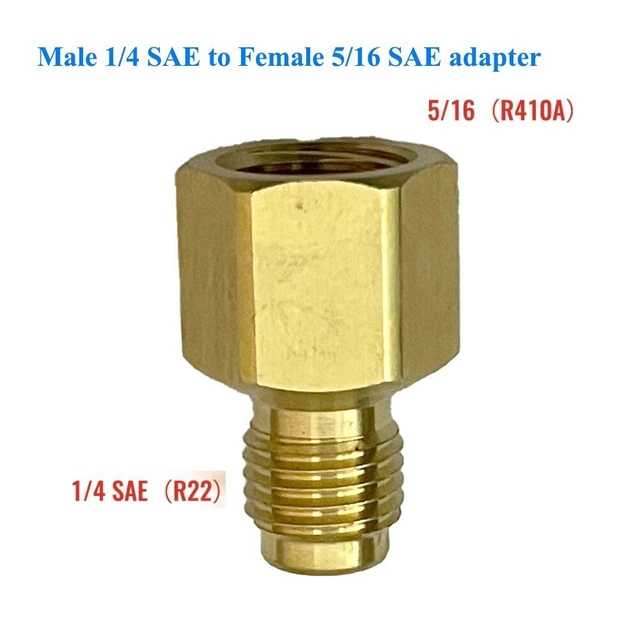 Adaptateur laiton facile à installer 1/4 SAE à 5/16 SAE pour revitalisants R41