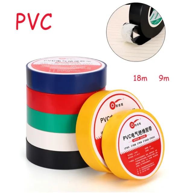 Cinta aislante eléctrica de PVC ignífuga cintas aislantes 18 mm todos los colores