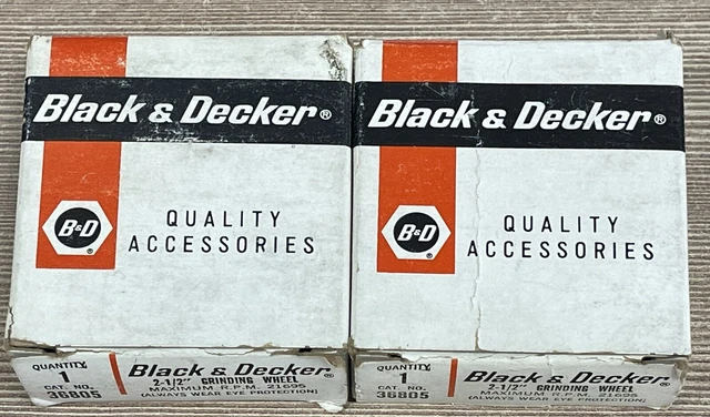Lot of 2 Black & Decker Cat. 36805 2-1/2” Grinding Wheel