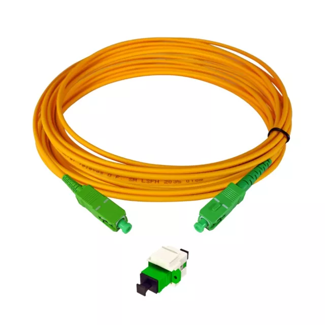 Kit De Flexible 15 Mètres Sc / APC, Keystone Et Adaptateur Fibre Optique Televes