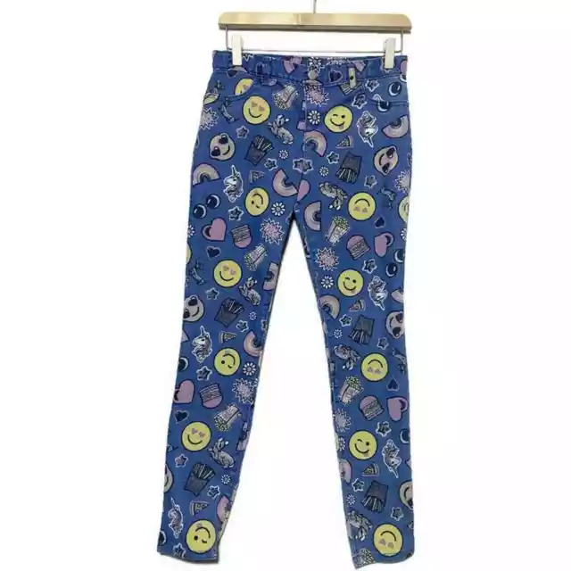 Childrens Place Jegging Jeans Girls Size 14 Smiley Face Graphics