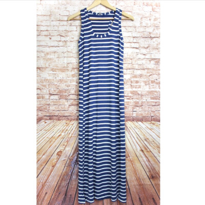 J. Crew | Striped Maxi Dress with Side Slits Size: XXS