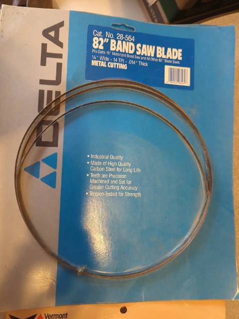 DELTA 28-564 Bandsaw Blade 82" Length 1/4" Wide 14 TPI .014 Thick for Metal