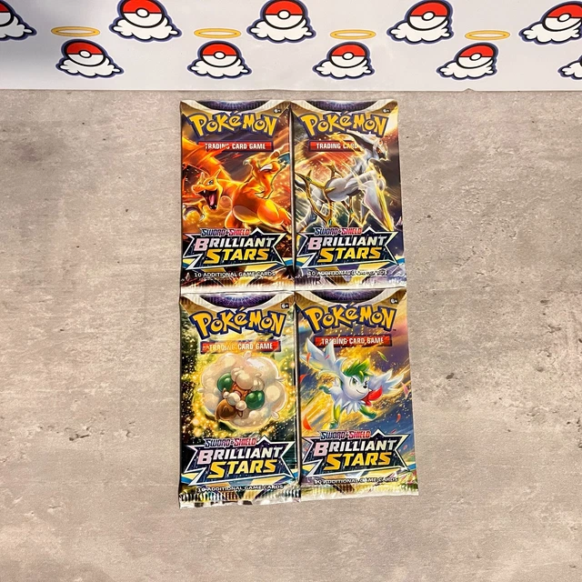 BRILLIANT STARS POKEMON TCG Booster Pack COMPLETE ART SET 4 Packs