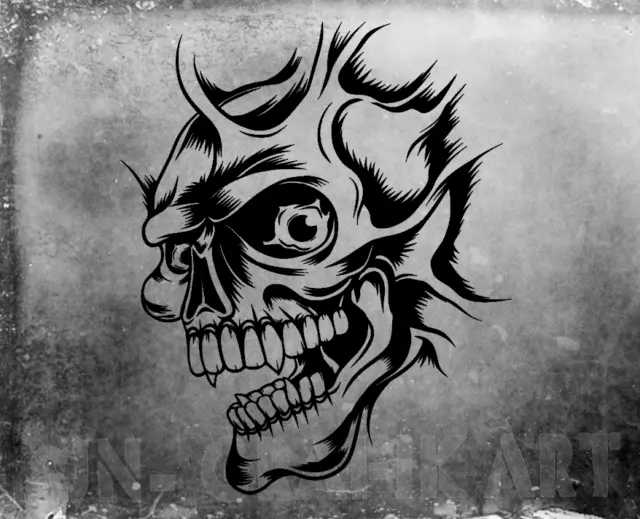 Totenkopf Skull Oldschool Hand Aufkleber Auto Style Sticker JDM Bike Lkw  Tattoo