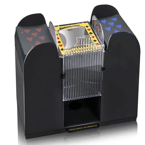 Automatic Card Shuffler - Battery-Operated, Casino Table Accessories for Travel