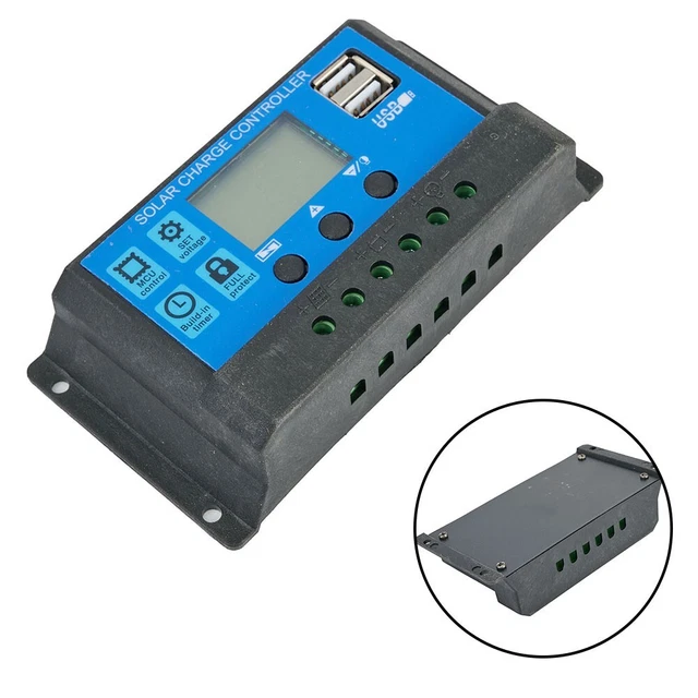 Regolatore caricabatterie solare controller industria digitale doppia USB controllo luce