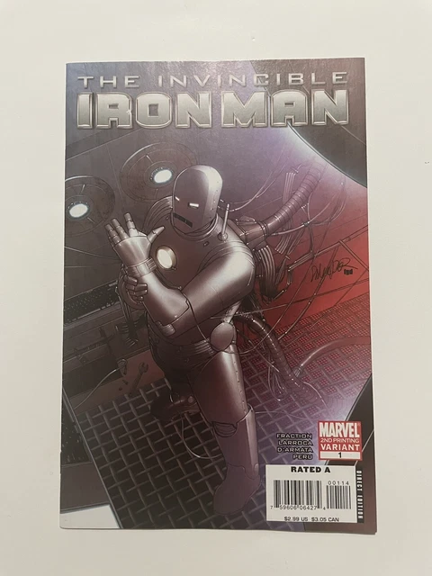 Invincible Iron Man #1 (2008) 2Nd Print Larroca Variant Matt Fraction