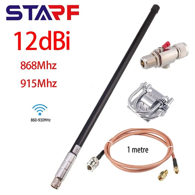 Antenne N Mâle Connecteur 50 Ohm 915Mhz 868Mhz for Helium Hotspot Mineur