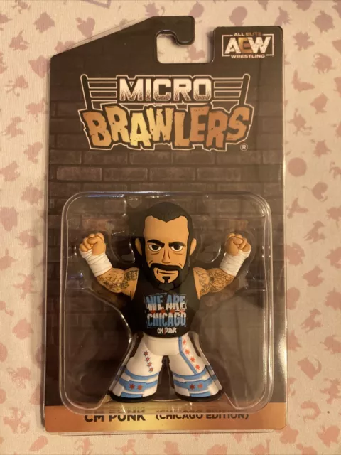 Micro Brawler CM PUNK (CHICAGO EDITION) NEW From PRO WRESTLING TEES