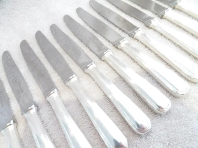 Vintage French silver-plated 12 dessert knives Christofle America 19,8cm