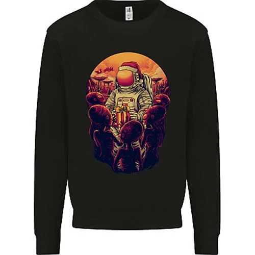 Felpa Spaceman Babbo Natale Space Astronaut da uomo maglione