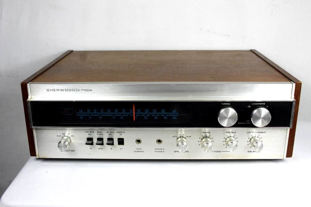 Récepteur Stéréo Vintage Sherwood S-7100 – Années 70 – Japon – Fonctionne