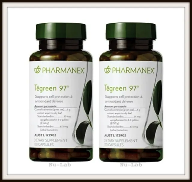 NEW! 2 x Nu Skin NuSkin Pharmanex Tegreen 97 (120 capsules) Exp 1/2025