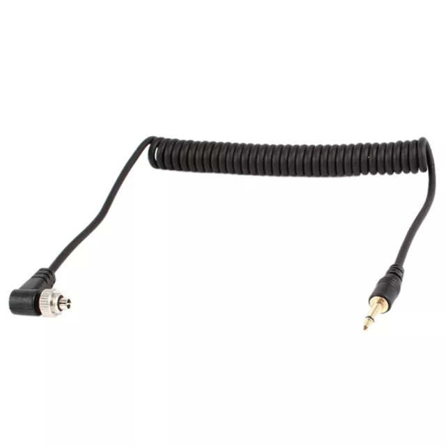 3.5mm to Male PC Flash Sync Cable Screw Lock for Trigger Studio Light.Q1