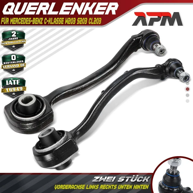 2x Querlenker Unten Vorne Für Mercedes C-Klasse W203, CL203, S203, SLK R171 – Komplett Mit Lagern