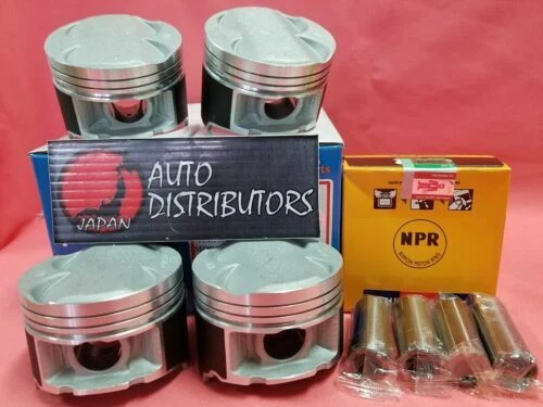 YCP High Compression Pistons + NPR Rings For Honda B16/B18 - 81.5mm Bore, CTR Style Performance Upgrade
