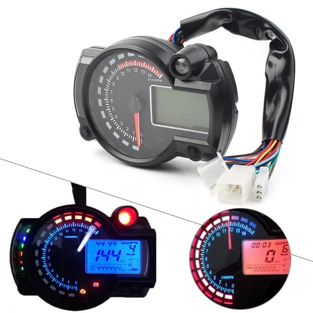 Tachimetro moto universale cifra LCD 15000 giri/min tachimetro calibro contachilometri