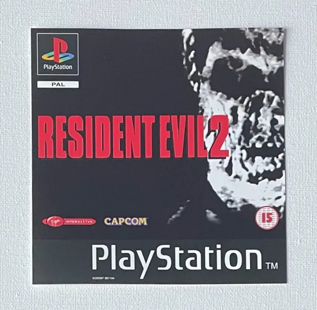 Resident Evil 2 PAL PlayStation PS1 ORIGINAL Front Cover Box Art ONLY GC