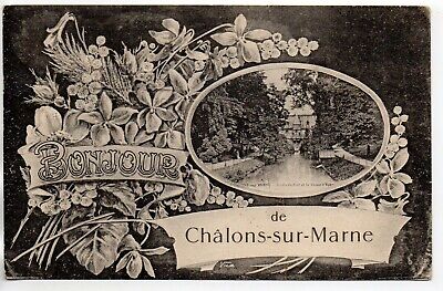 CHALONS SUR MARNE - Marne - CPA 51 - carte Souvenir un bonjour de ... le Jard