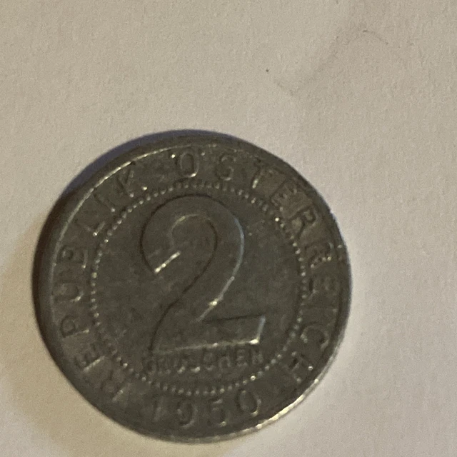 1950 Austria 2 Groschen Coin