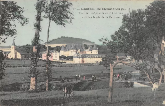 Cpa 76 Chateau De Mesnieres Colline St Amadour Et Chateau