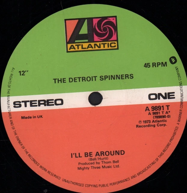 DETROIT SPINNERS I'LL BE AROUND 12" VINYLE édition limitée 3 pistes en