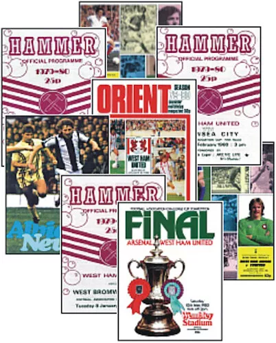 West Ham 1980 FA Cup Programme Trading Card Set