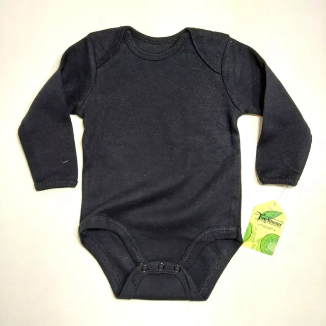 Neu Baby langarm Body Gr 62/68, 68, 4-6 Monate, schwarz, dennbar Jungen, Mädchen
