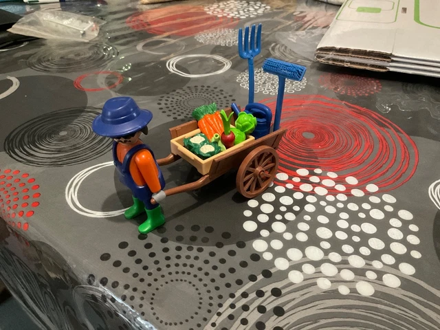 PLAYMOBIL : ACCESSOIRE tracteur - charrue 4 socs réversible EUR 4,60