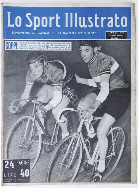 Lo Sport Illustrato 23 1952 Il Ritorno Di Fausto Coppi [Gs19