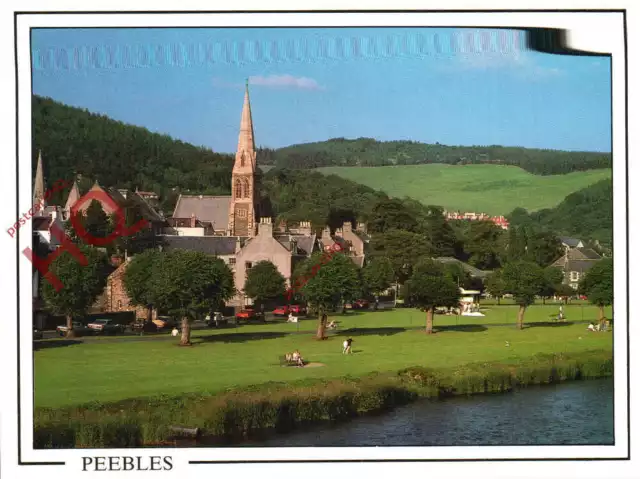 Picture Postcard:-Peebles, River Tweed and Town [Dennis]