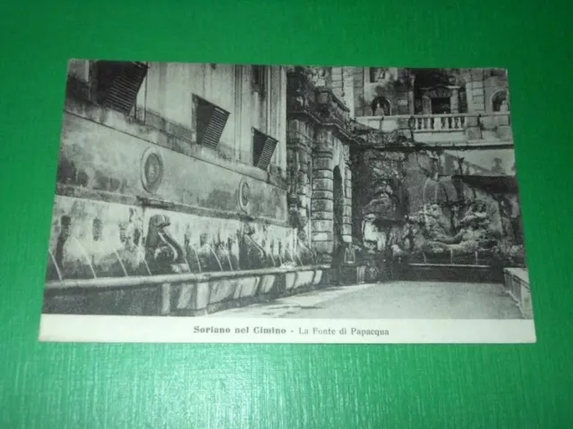 Cartolina Soriano nel Cimino - La Fonte di Papacqua 1917.