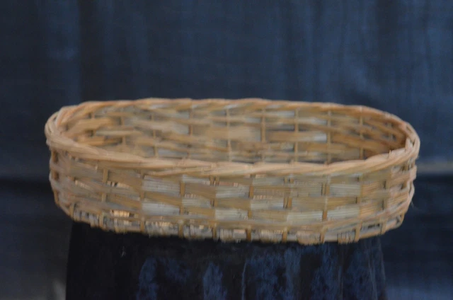 Ancienne Corbeille En Osier Tresse Panier Vide Poche A Pain