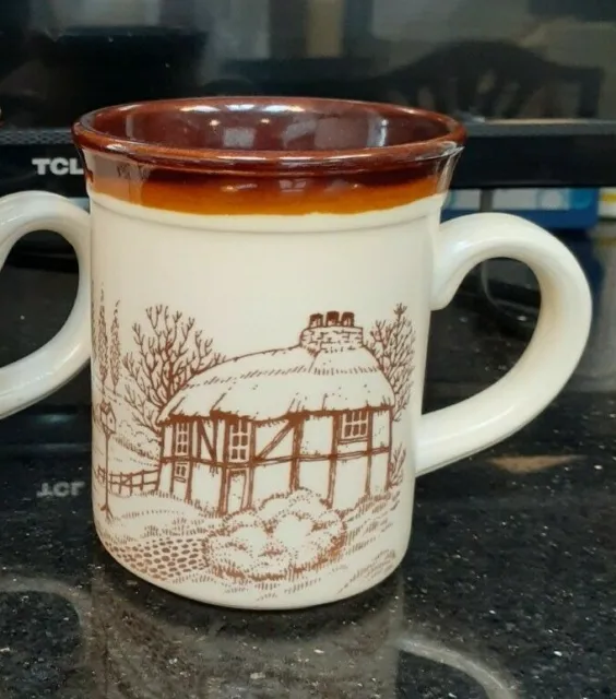 Biltons English Village Scene Mug/Cup, Thatched Cottages, Made in England