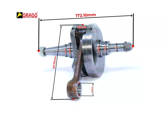 Vespa Crank Shaft 5 Port Px 150 Lml Star Stella 150cc