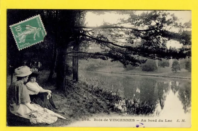 cpa Old Postcard FRANCE 75 - PARIS Elegant VINCENNES Wood by the LAKE