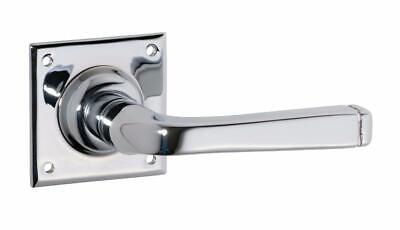 polished chrome menton contemporary lever handles,passage set,square base 0686